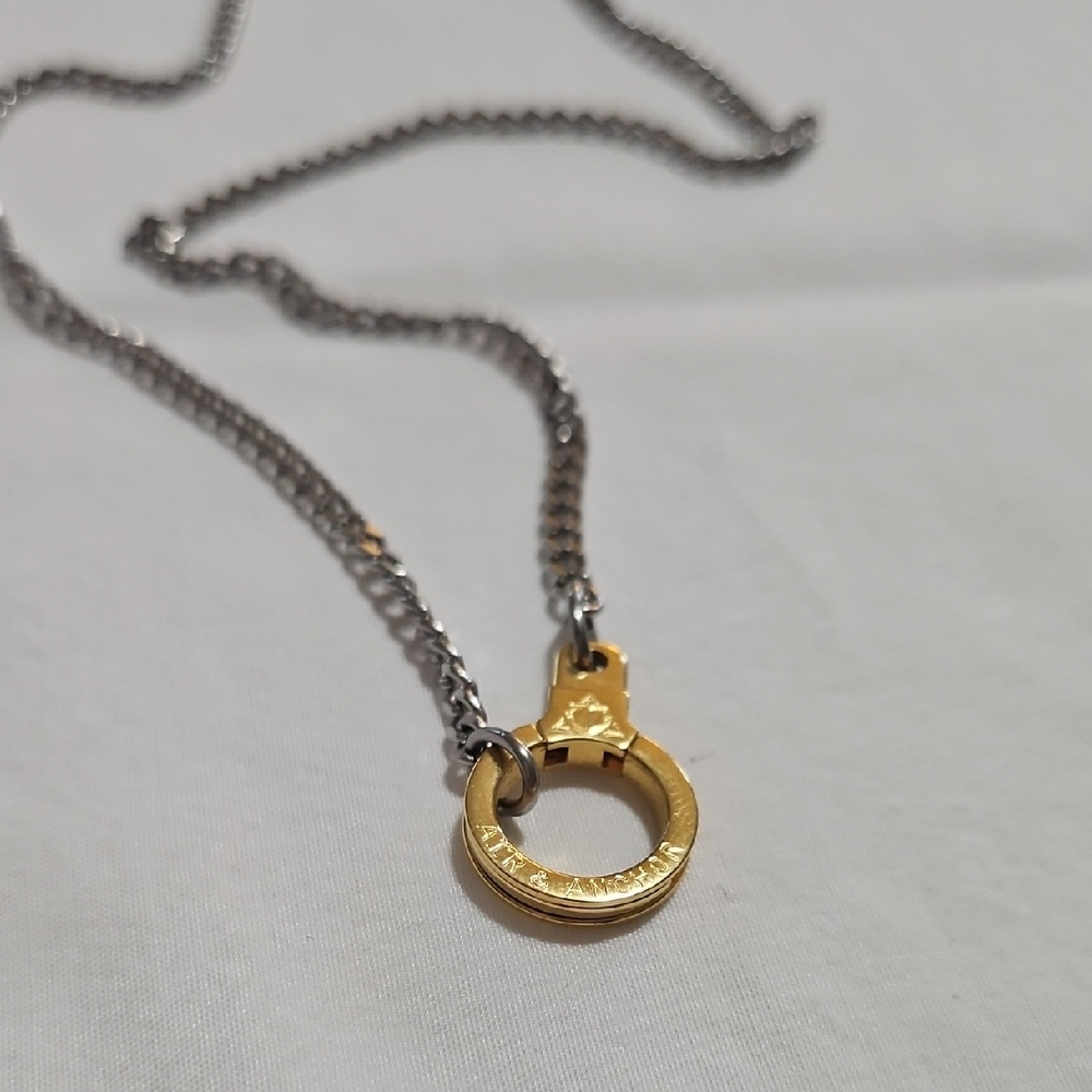 Air And Anchor Mixed Metal 20" Necklace